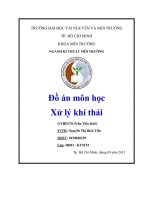 Đồ án môn học Xử lý khí thải
