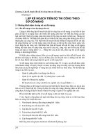 Bài giảng Lập kế hoạch tiến độ thi công theo sơ đồ mạng