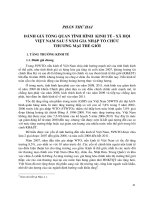 ĐÁNH GIÁ TỔNG QUAN TÌNH HÌNH KINH TẾ - XÃ HỘI VIỆT NAM SAU 5 NĂM GIA NHẬP TỔ CHỨC THƯƠNG MẠI THẾ GIỚI