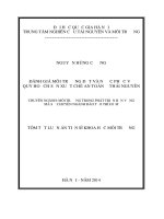 ĐÁNH GIÁ môi TRƯỜNG đất và nước PHỤC vụ QUY HOẠCH sản XUẤT CHÈ AN TOÀN ở THÁI NGUYÊN