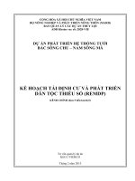 KẾ HOẠCH TÁI ĐỊNH CƯ VÀ PHÁT TRIỂN DÂN TỘC THIỂU SỐ (REMDP