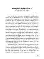 THỂ CHẾ, KINH TẾ HỌC THỂ CHẾ VÀ CẢI CÁCH Ở VIỆT NAM