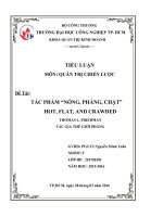 tiều luận phân tích tác phẩm nóng phẳng chật