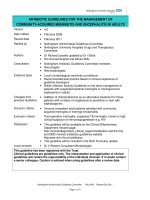 ANTIBIOTIC GUIDELINES FOR THE MANAGEMENT OF COMMUNITY-ACQUIRED MENINGITIS AND ENCEPHALITIS IN ADULTS