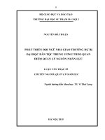 Phát triển đội ngũ nhà giáo trường dự bị đại học dân tộc trung ương theo quan điểm quản lý nguồn nhân lực
