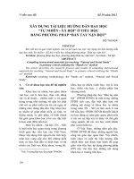 xây dựng tài liệu hướng dẫn dạy học tự nhiên xã hội bằng phương pháp bàn tay nặn bột