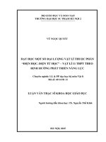 Dạy học một số đại lượng vật lí thuộc phần điện học  điện từ học   vật lí THPT theo định hướng phát triển năng lực