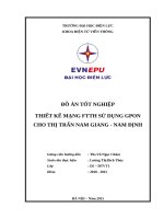 ĐỒ ÁN TỐT NGHIỆP THIẾT KẾ MẠNG FTTH SỬ DỤNG GPON  CHO THỊ TRẤN NAM GIANG NAM ĐỊNH