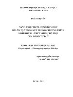 nâng cao chất lượng dạy học bài ôn tập tổng kết trong chương trình sinh học 11 thpt với sự hỗ trợ của sơ đồ tư duy 