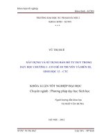 xây dựng và sử dụng bản đồ tư duy trong dạy học chương i  cơ chế di truyền và biến dị, sinh học 12 – ctc 