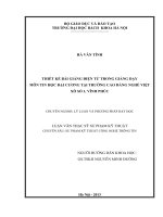 thiết kế bài giảng điện tử trong giảng dạy môn tin học đại cương tại trường cao đẳng nghề việt xô số 1, vĩnh phúc 