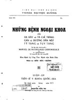 những bệnh ngoại khoa của dạ dày và tá chỉ tràng gan và đường dẫn mật tỳ tạng và tụy tạng