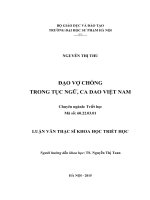 ĐẠO VỢ CHỒNG  TRONG TỤC NGỮ, CA DAO VIỆT NAM