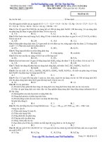 Đề thi thử  Chuyên đại học Vinh môn Hóa