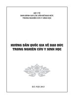 HƯỚNG DẪN QUỐC GIA VỀ ĐẠO ĐỨCTRONG NGHIÊN CỨU Y SINH HỌC