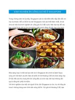 Kinh nghiệm ăn uống giá rẻ ở Singapore