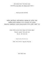 Tóm tắt một hướng mở rộng định lý tồn tại điểm bất động của toán tử lõm trong không gian banach nửa sắp thứ tự 