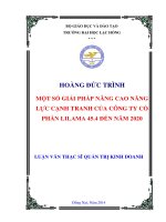 Một số giải pháp nâng cao năng lực cạnh tranh của công ty cổ phần LILAMA 45 4 đến năm 2020 