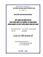 Xếp hạng tín dụng nội bộ theo phân khúc thị trường tại Ngân hàng Nông nghiệp và Phát triển nông thôn Việt Nam