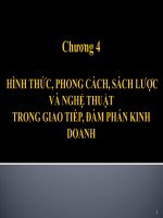 Bài giảng giao tiếp trong kinh doanh   chương 4  hình thức, phong cách, sách lược, và nghệ thuật trong giao tiếp, đàm phán kinh doanh