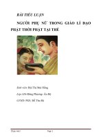 bài tiểu luận Quan điểm của Phật giáo về Phụ nữ