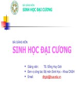 Chương I: Tổng quan tổ chức của cơ thể sống
