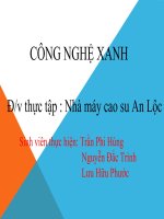 SLIDE THUYẾT TRÌNH đề tài   nhà máy cao su an lộc