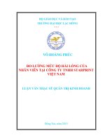 Đo lường mức độ hài lòng của nhân viên tại Công ty TNHH Starprint Việt Nam