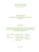 ĐÁNH GIÁ VÀ NÂNG CAO HIỆU QUẢ ỨNG DỤNG CHUẨN QUỐC TẾ BASEL II VÀO QUẢN TRỊ RỦI RO TÍN DỤNG CỦA HỆ THỐNG NGÂN HÀNG THƯƠNG MẠI VIỆT NAM