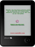 nghiên cứu ứng dụng phương pháp sắc ký để phân tích thành phần alkaloid, flavonoid của lá, tâm sen và các chế phẩm( bản đầy đủ )