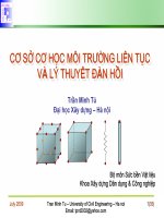 Bài giảng cơ sở cơ học môi trường liên tục và lý thuyết đàn hồi  chương 3   lý thuyết về ứng suất