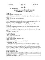 THỰC HÀNH các PHÉP TU từ PHÉP điệp và PHÉP đối  phép điệp