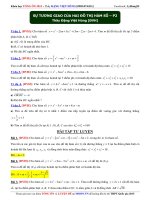 phần tài liệu bài toán về tương giao