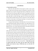 Hoàn thiện quy trình và phương pháp kiểm toán khoản phải thu khách hàng trong kiểm toánbáo cáo tài chính do công ty TNHH kiểm toán và tư vấn thuế ATC thực hiện ” 