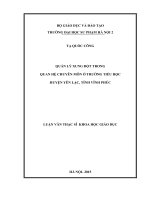 Quản lý xung đột trong quan hệ chuyên môn ở trường tiểu học huyện yên lạc, tỉnh vĩnh phúc