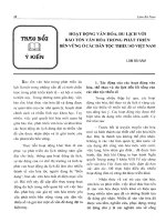 Hoạt động văn hóa du lịch với bảo tồn văn hóa trong phát triển bền vững ở các dân tộc thiểu số việt nam   lâm bá nam