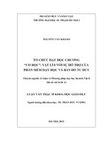 Tổ chức dạy học chương cơ học   vật lí 8 với sự hỗ trợ của phần mềm dạy học và bản đồ tư duy