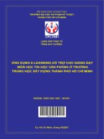 Ứng dụng e   learning hỗ trợ cho giảng dạy môn học tin học văn phòng ở trường trung học xây dựng tp  hồ chí minh