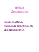 Bài giảng kế hoạch doanh nghiệp  chương 3   kế hoạch marketing