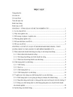 Các yếu tố chất lượng dịch vụ ảnh hưởng đến sự hài lòng của khách hàng đối với các nhà hàng trên địa bàn thành phố biên hòa