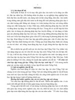 tóm tắt tổ chức trò chơi học tập trong giờ học tiếng việt cho học sinh lớp 2 