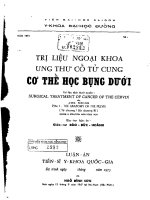 Trị liệu ngoại khoa ung thư cổ tử cung cơ thể học bụng dưới 