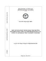 Một số giải pháp thâm nhập thị trường bảo hiểm nhân thọ tại tỉnh bình dương của công ty generali việt nam đến năm 2020 