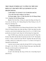 THỰC TRẠNG VỀ ĐỘNG LỰC VÀ CÔNG TÁC THÚC ĐẨY ĐỘNG LỰC CHO NHÂN VIÊN TẠI TẬP ĐOÀN VẬN TẢI PHƯỢNG HOÀNG