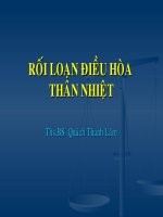 RỐI LOẠN ĐIỀU HÒA THÂN NHIỆT