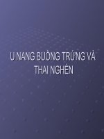 U NANG BUỒNG TRỨNG VÀ THAI NGHÉN