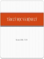 TÂM LÝ HỌC VÀ BỆNH LÝ - Bộ môn: GDSK - TLYH