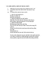 CÁC HỘI CHỨNG CHÈN ÉP TRUNG THẤT