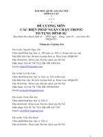 ĐỀ CƯƠNG MÔN  CÁC BIỆN PHÁP NGĂN CHẶN TRONG TỐ TỤNG HÌNH SỰ