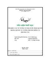 tÌm hiểu các tư tưởng về nhà nước pháp quyền trong lịch sử tư tưởng phương đông và phương tây 